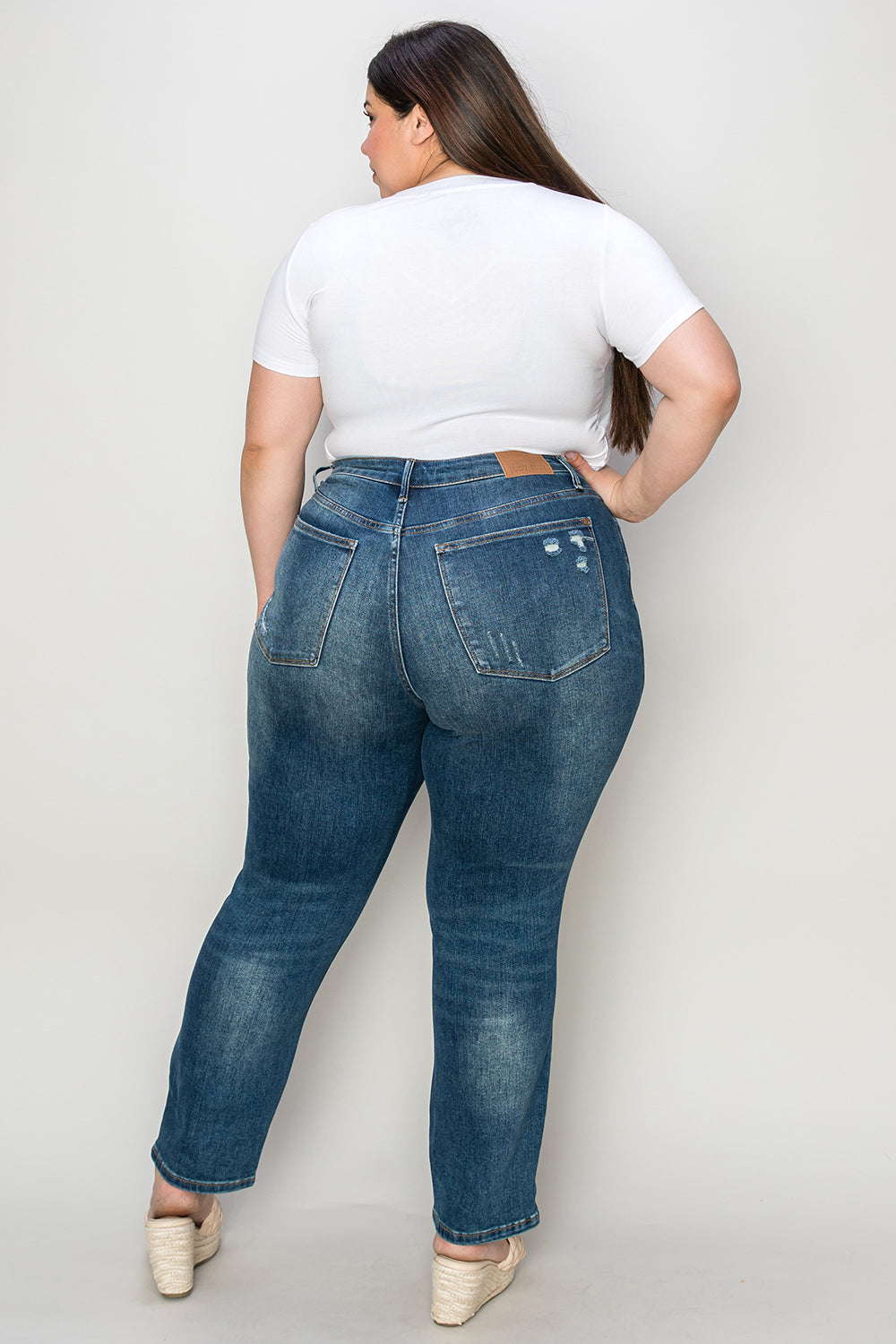 Judy Blue Full Size Tummy Control High Waist Slim Jeans 