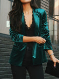Button Up Lapel Collar Blazer 