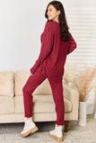 Basic Bae Full Size Notched Long Sleeve Top and Pants Set 