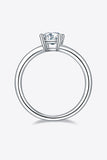 1 Carat Moissanite 925 Sterling Silver Solitaire Ring 