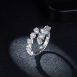 2.6 Carat Moissanite 925 Sterling Silver Bypass Ring 