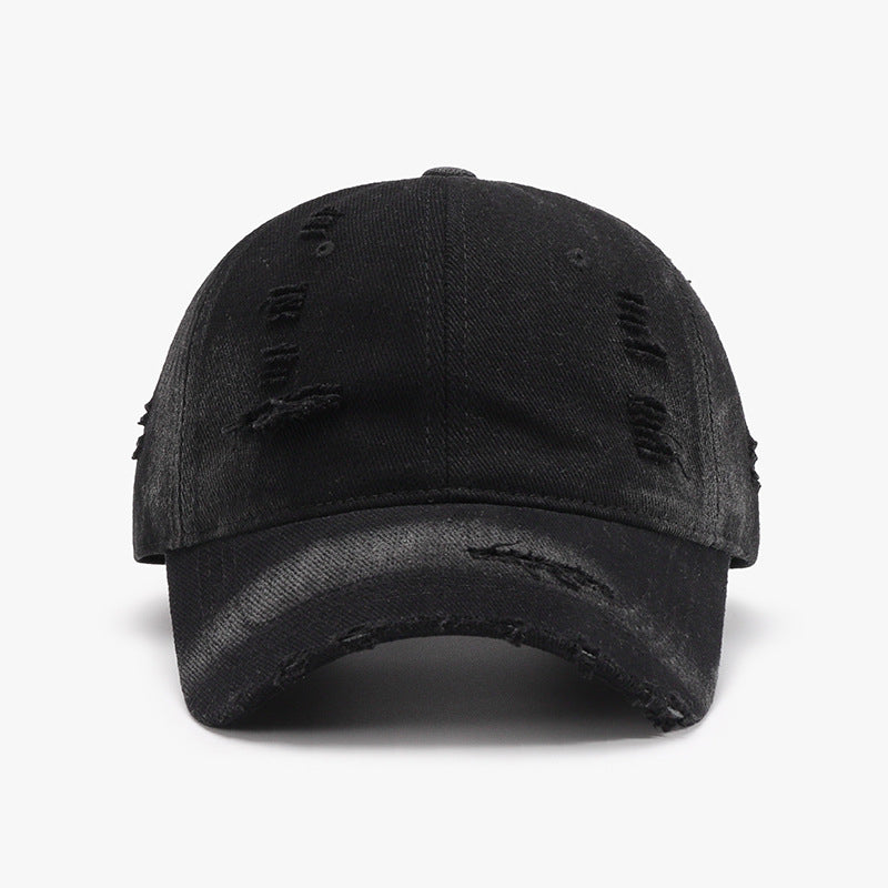 Distressed Adjustable Cotton Baseball Cap 