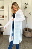 Double Take Full Size Open Front Longline Cardigan 