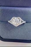 Adored 1 Carat Moissanite 925 Sterling Silver Heart Ring 