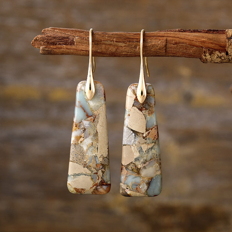 Copper Natural Stone Earrings 