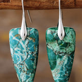 Natural Stone Geometric Shape Earrings 
