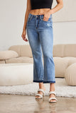 Judy Blue Full Size Release Hem Cropped Bootcut Jeans 