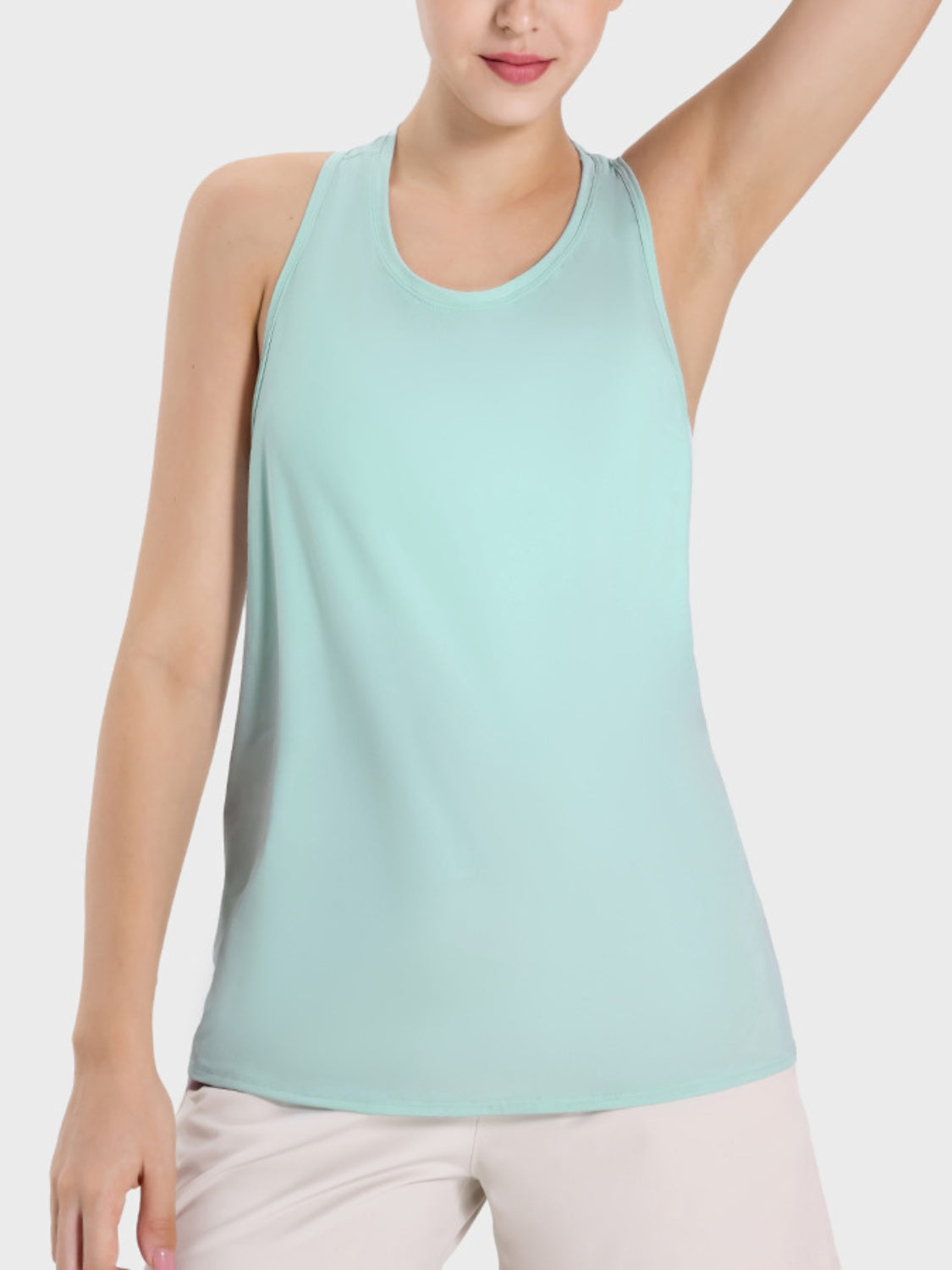 Millennia Round Neck Wide Strap Active Tank 
