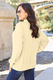Basic Bae Full Size Ribbed Exposed Seam Mock Neck Knit Top 