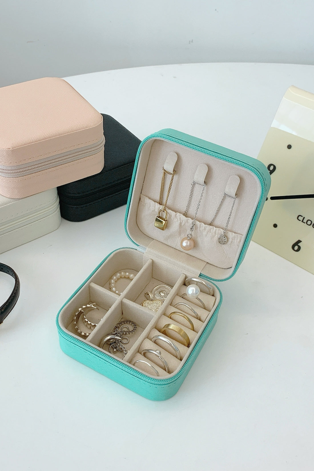 PU Leather Square Jewelry Box 