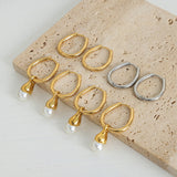 Titanium Steel Huggie Earrings 