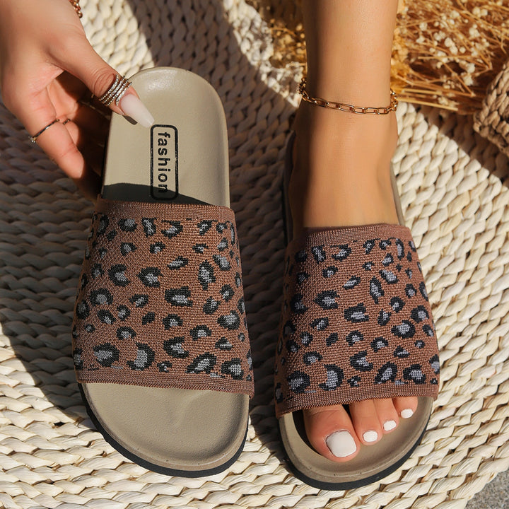 Leopard Open Toe Sandals 