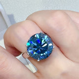10 Carat 925 Sterling Silver Moissanite Ring 