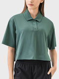 Millennia Half Button Short Sleeve Active T-Shirt 