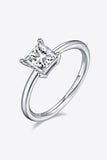 1 Carat Moissanite 925 Sterling Silver Solitaire Ring 