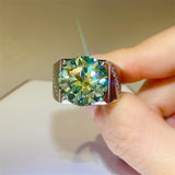 10 Carat Moissanite 925 Sterling Silver Signet Ring 