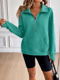Ivy Lane Half Zip Raglan Sleeve Sweatshirt 