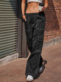 Wide Leg Pants with Contrast Stitching 