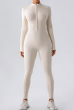 Half Zip Mock Neck Active Jumpsuit 