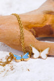 Butterfly Pendant Copper 14K Gold-Plated Necklace 