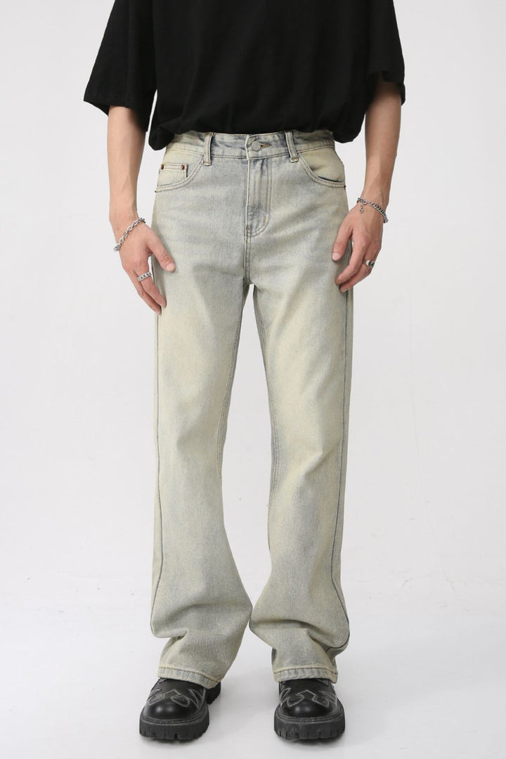 Mid Rise Jeans with Pockets 