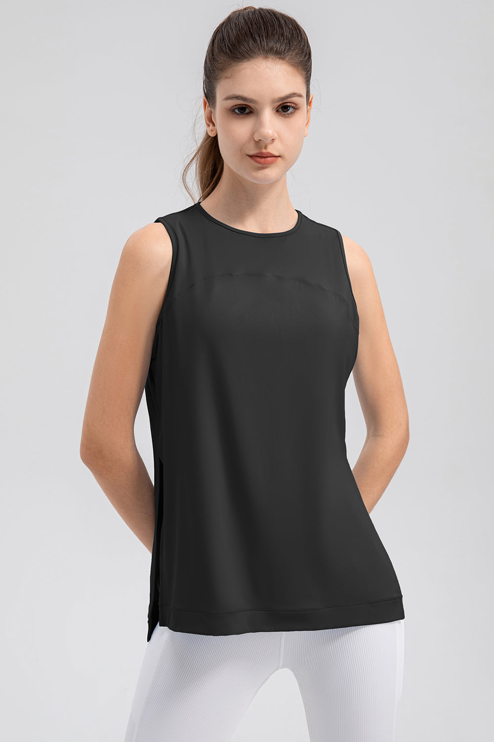 Slit Round Neck Tank 