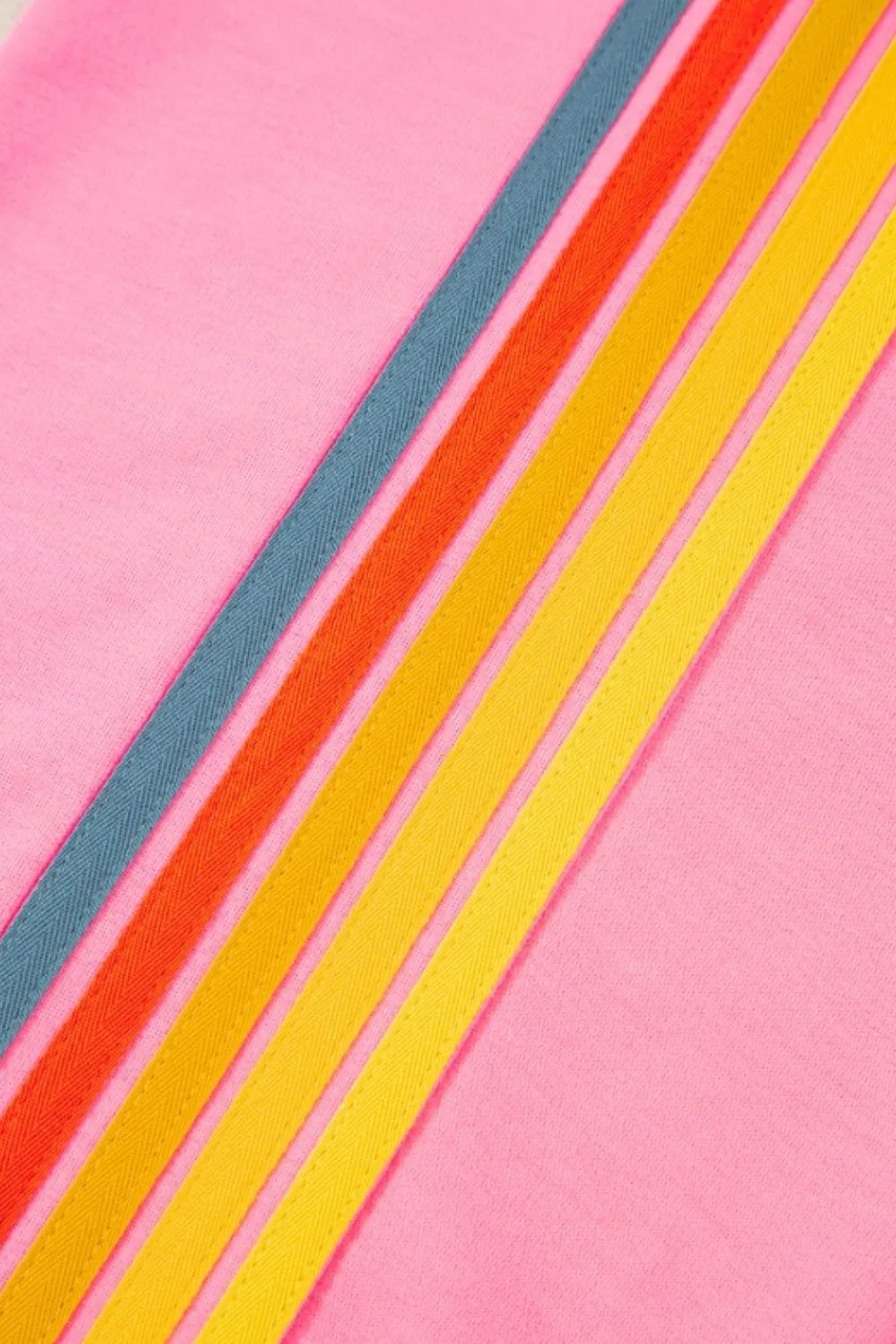 Contrast Striped Elastic Waist Active Pants 