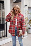 Mandy Plaid Button Up Long Sleeve Shirt 