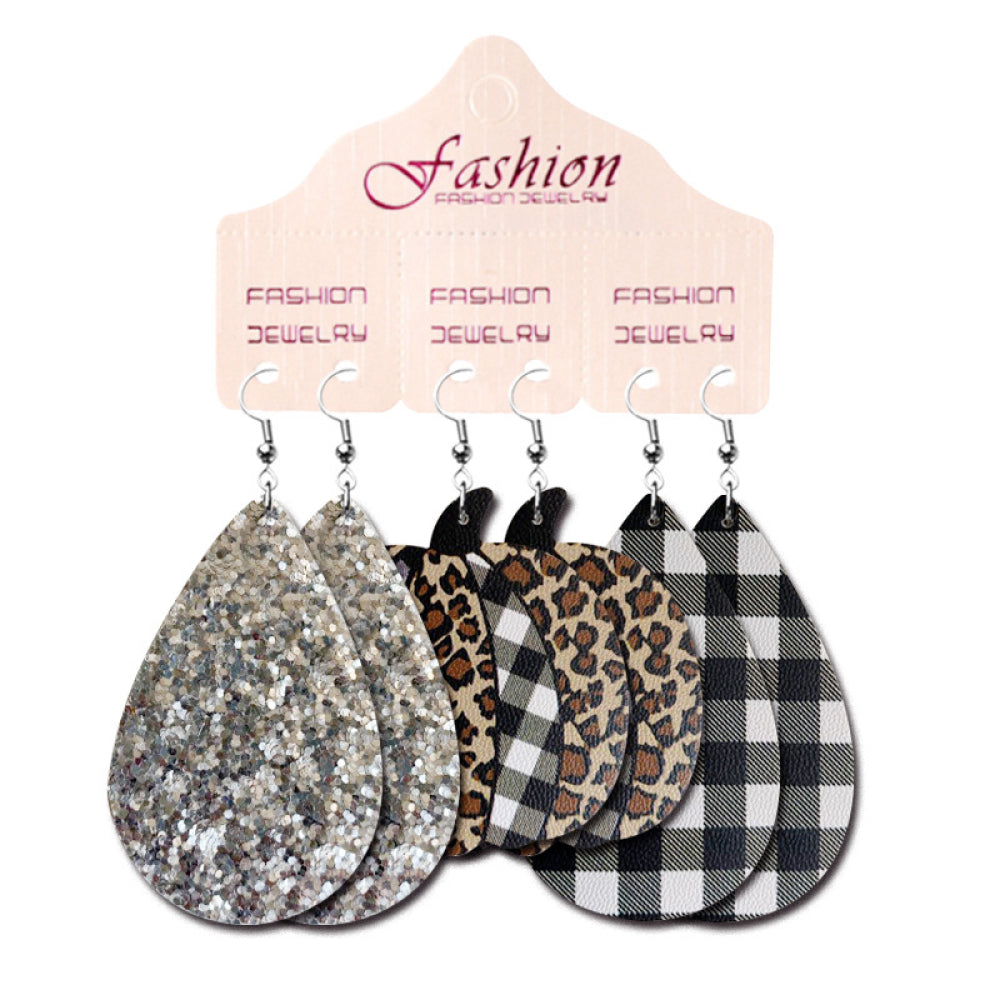 PU Earrings Set 