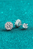 2 Carat Moissanite 925 Sterling Silver Stud Earrings 