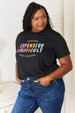 Simply Love Slogan Graphic Cuffed Sleeve T-Shirt 