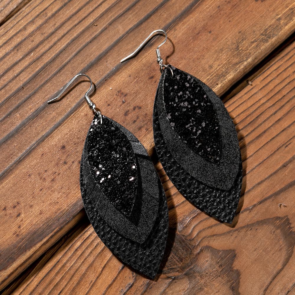PU Leather Drop Earrings 