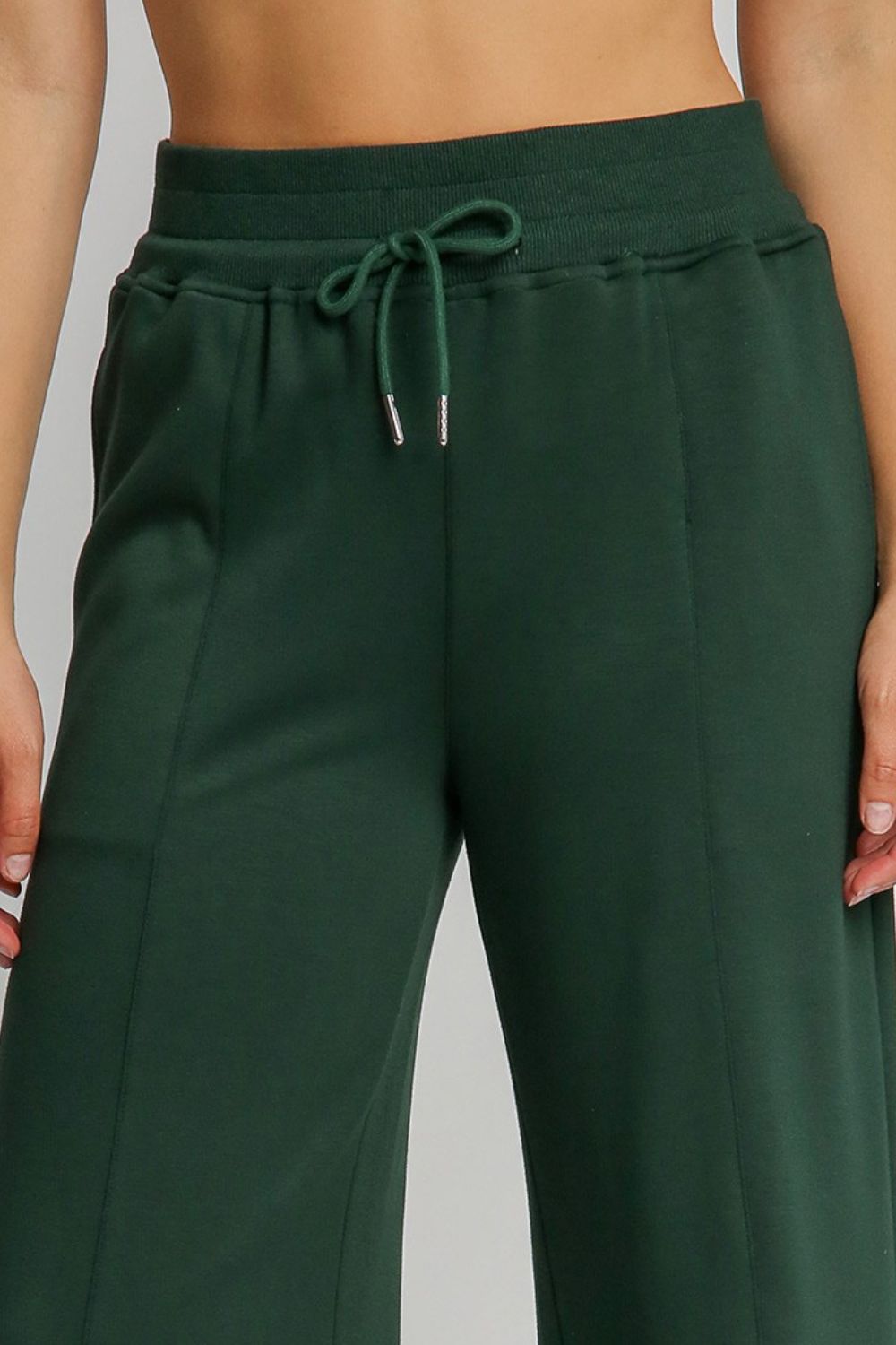 Umgee Full Size Drawstring Wide Leg Pants with Pockets 