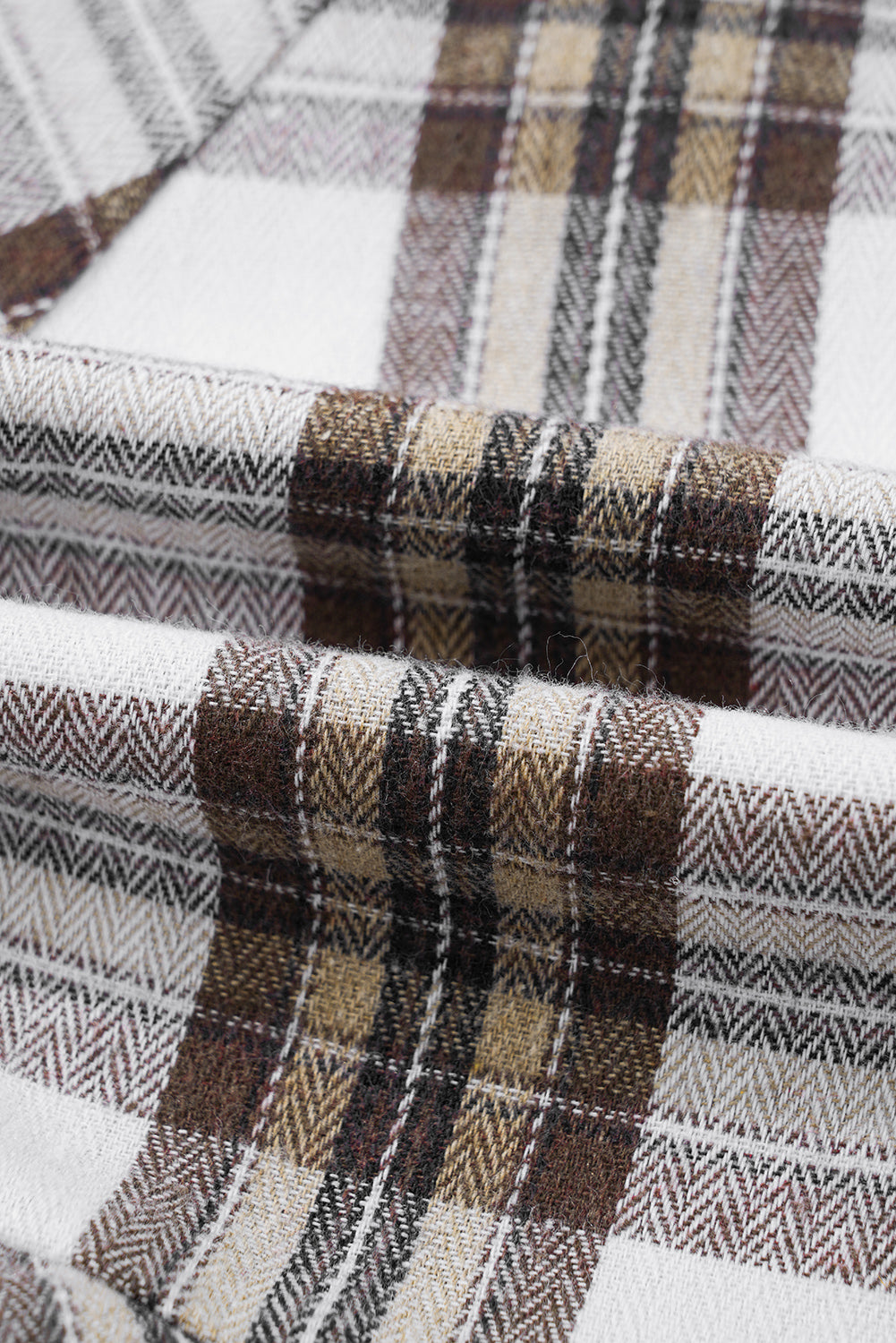 Full Size Plaid Collared Neck Balloon Sleeve Mini Shirt Dress 