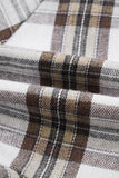 Full Size Plaid Collared Neck Balloon Sleeve Mini Shirt Dress 