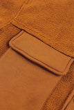 Pocketed Collared Neck Dropped Shoulder Jacket 