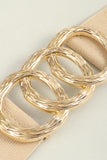Zinc Alloy Buckle Elastic Wide Belt 