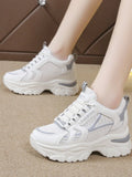 Mesh Lace Up Platform Sneakers 