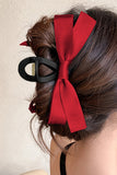 Black Bow Decor Large Hair Claw Clip Accessories/Headwear