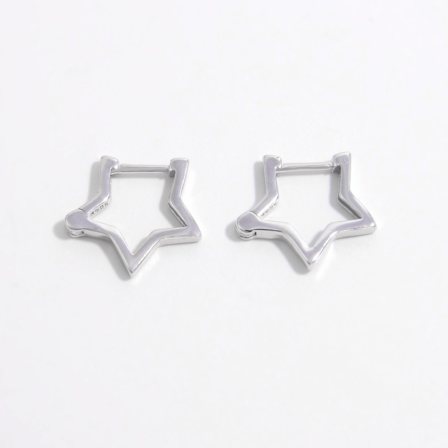 925 Sterling Silver Star Earrings 