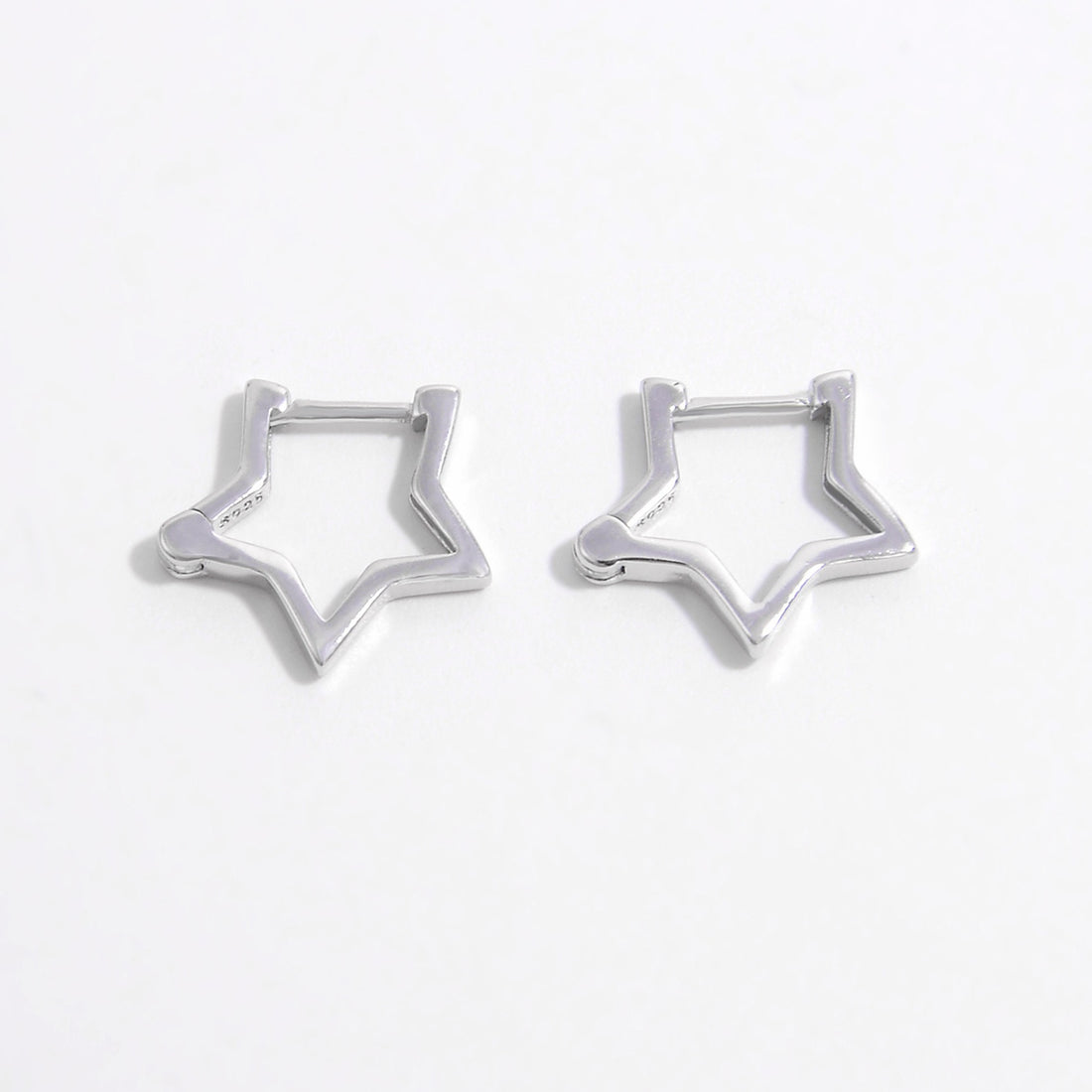 925 Sterling Silver Star Earrings 