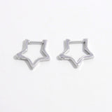 925 Sterling Silver Star Earrings 