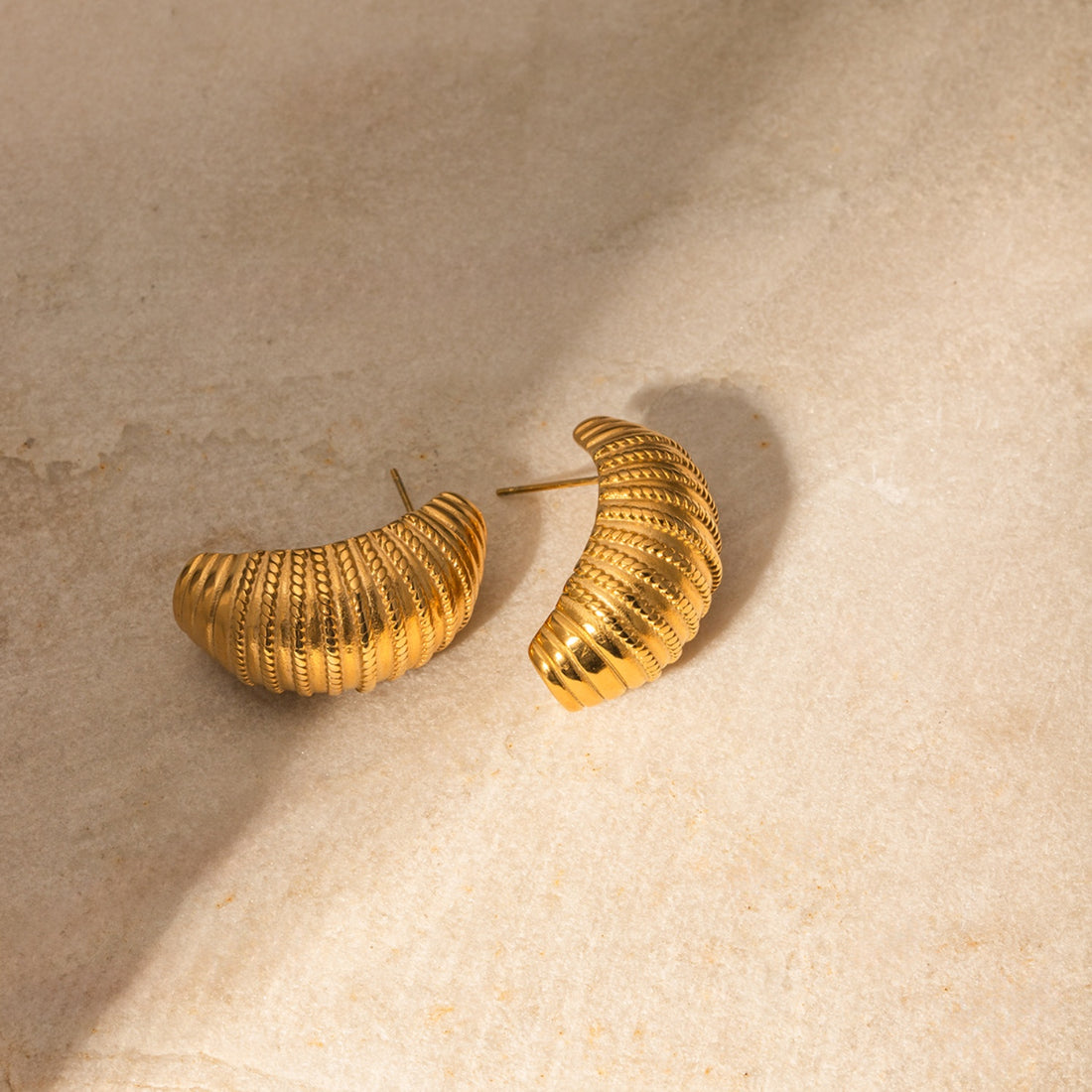 18K Gold-Plated Stainless Steel Earrings 