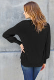 Basic Bae Full Size V-Neck Lantern Sleeve Top 
