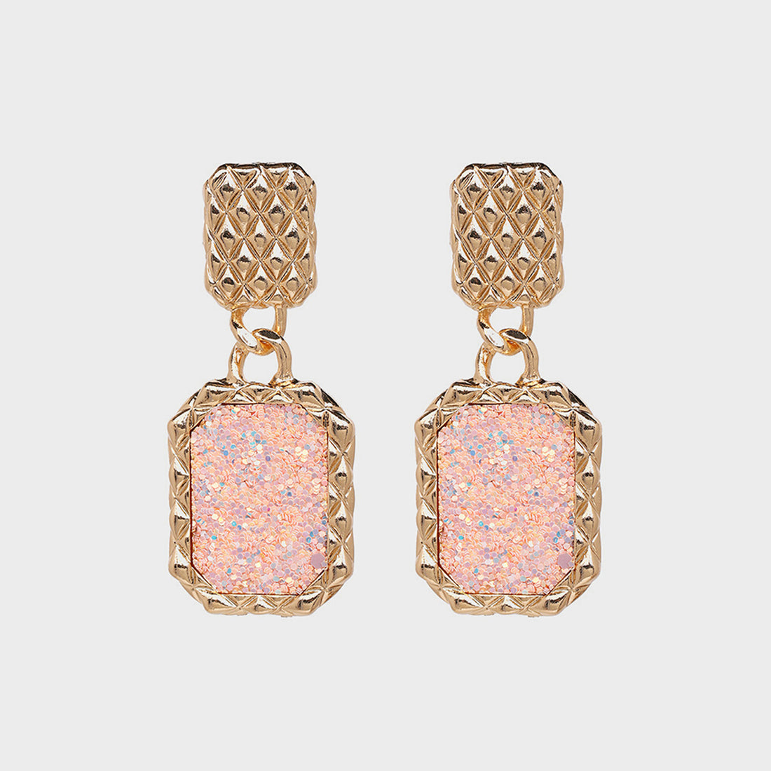 Geometric Alloy Dangle Earrings 