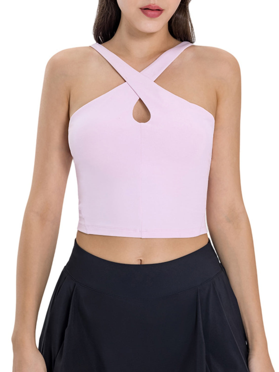 Millennia Crisscross Grecian Neck Active Cami 