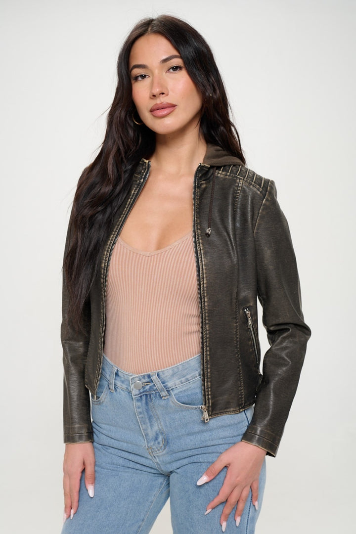 Coalition LA Zip Up Hooded Jacket 