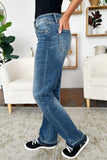 Judy Blue Full Size Mid Rise Release Hem Jeans 