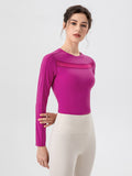 Round Neck Long Sleeve Active T-Shirt 