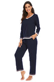 V-Neck Top and Pants Lounge Set Lingerie & Nightwear